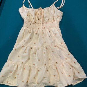 Yellow flowered sundress size small